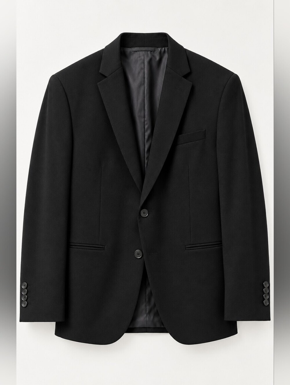 ZARA Men’s Black Tailored Blazer Sport Coat 2 Button Size XL